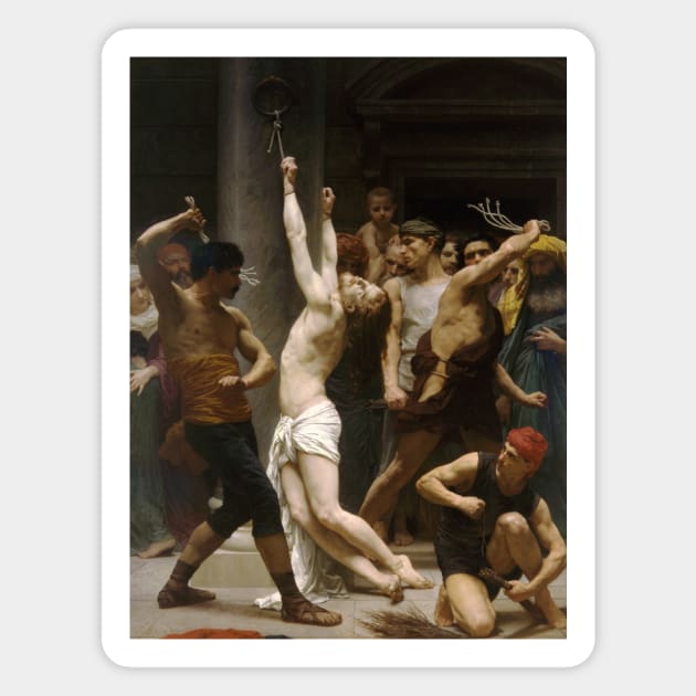 The Flagellation of Our Lord Jesus Christ by William-Adolphe Bouguereau Magnet by Classic Art Stall